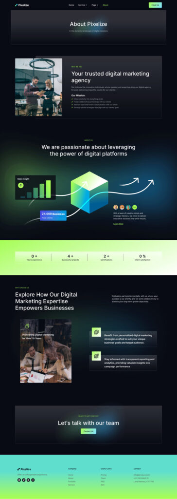 Pixelize - Digital Marketing Agency Elementor Template Kit [nulled 